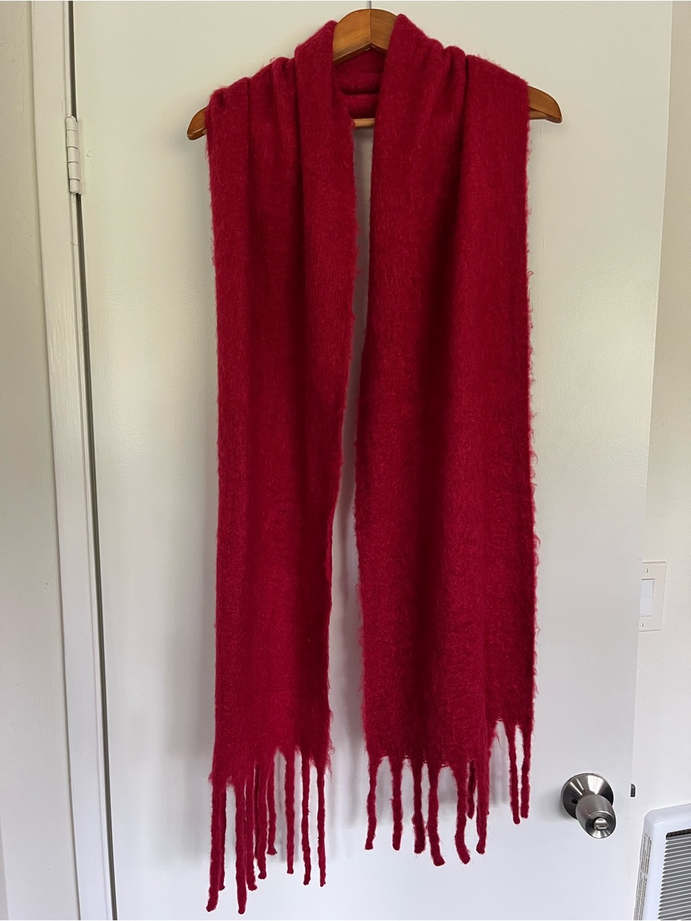 GAP Oversized Red Fringe Scarf